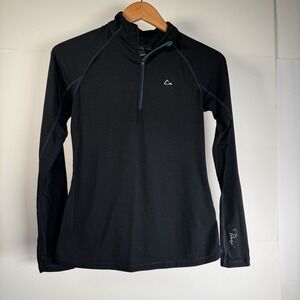 Paradox Merino Blend Pullover Womens Small Quarter Zip Dri Release Aqua On Gray